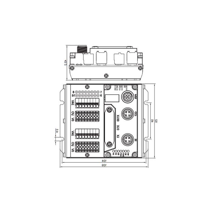 Multi-protocol module IP20, 16DI/DO adaptive configuration, PNP, terminal, Remote module, 009B13