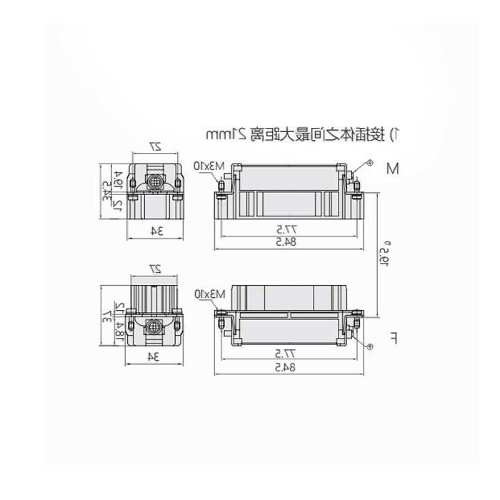 Female core, cold-pressed, suitable for H16B shell, HEEE-040-F, 09320403101